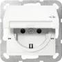 GIRA 475403 SCHUKO zásuvka s odklápacím krytom, zvýšená ochrana pred dotykom, System 55, čisto biela
