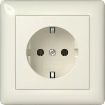 Gira 444001 SCHUKO zásuvka Standard 55, čisto biela lesklá, 16 A, 250 V, montáž do steny