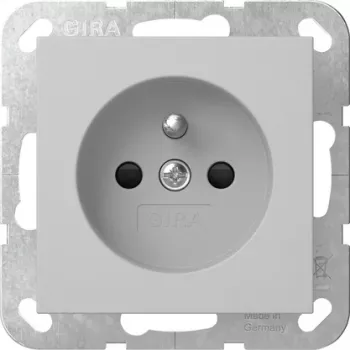 GIRA 4485015 Schuko zásuvka s ochranným kontaktom, System 55, čisto biela lesklá