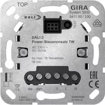 Gira System 3000 DALI-2 výkonový riadiaci modul pre Tunable White 541100