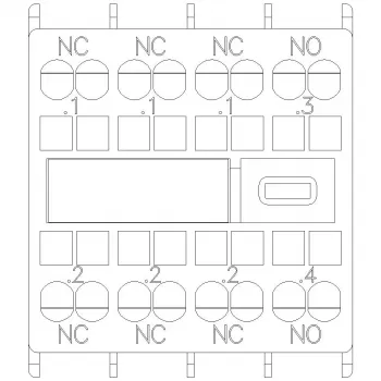 Siemens SIRIUS pomocný kontaktný blok 1NO+3NC, predná montáž, skrutkové svorky, 3RH2911-2HA13