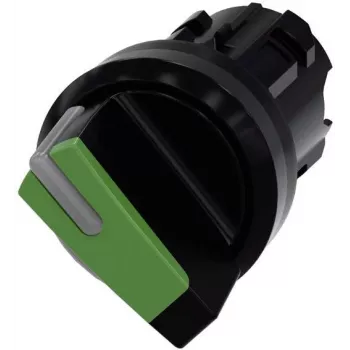 Siemens SIRIUS ACT predný prvok otočného prepínača, plast, zelený, 22 mm, 2-polohový, O-I, aretovaný 3SU1002-2BF40-0AA0