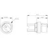 Siemens SIRIUS ACT predný prvok otočného prepínača, plast, zelený, 22 mm, 2-polohový, O-I, aretovaný 3SU1002-2BF40-0AA0