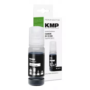 KMP PRINTTECHNIK Dopĺňací atrament pre Canon GI-53BK, Čierny, 60 ml, Kompatibilný 1583,0001