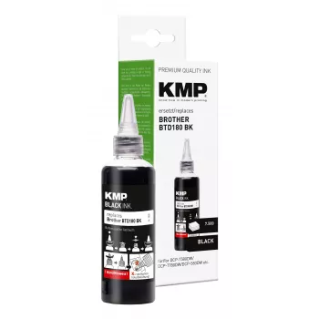KMP Dopĺňací atrament pre Brother BTD180BK Čierny 110 ml (1555,0001)