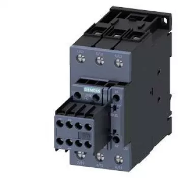 SIEMENS SIRIUS 3RT20 Výkonový stýkač, 37 kW, 72 A, 3-pólový, 24 V AC cievka, 2 NO + 2 NC pomocné kontakty 3RT20381AD04