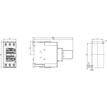 SIEMENS SIRIUS 3RT20 Výkonový stýkač, 37 kW, 72 A, 3-pólový, 24 V AC cievka, 2 NO + 2 NC pomocné kontakty 3RT20381AD04