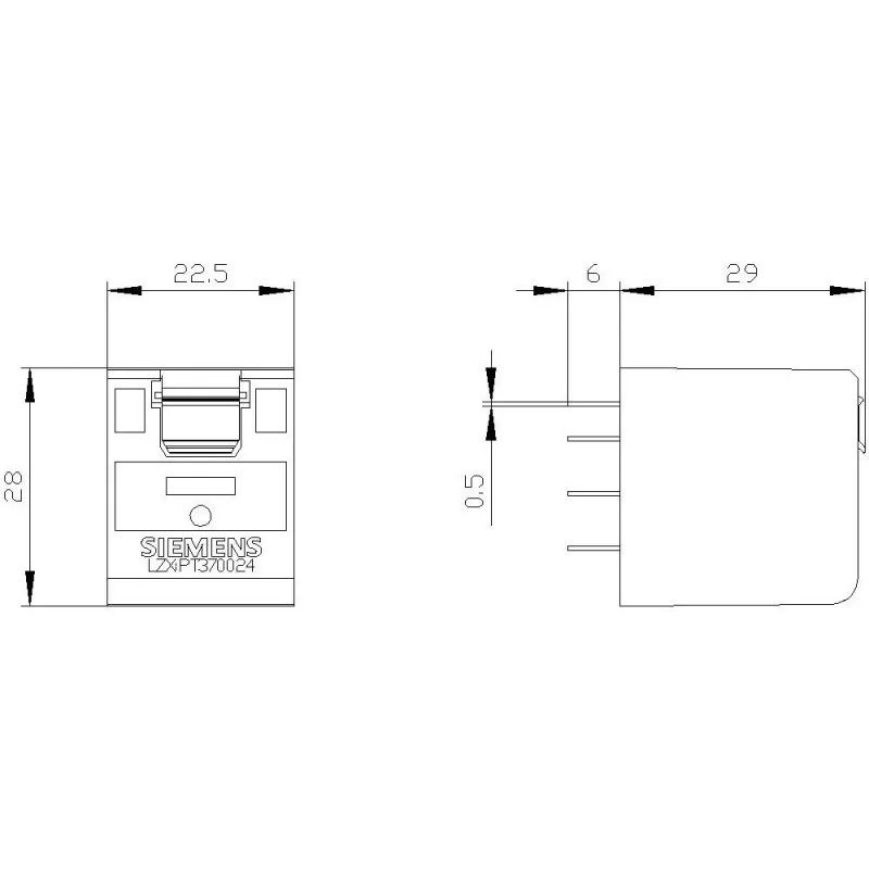 Siemens SIRIUS LZX:PT370024 zásuvné relé 24V DC 3CO 10A