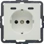 Hager Berker Q.x SCHUKO zásuvka s USB-C PD 20W, polárna biela 48156089