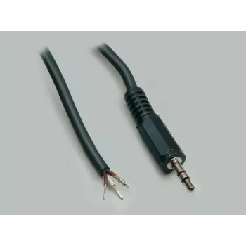 BKL Electronic 1101052 3,5 mm stereo jack konektor samec, 3-polový, kov, spájkované pripojenie, 1 ks