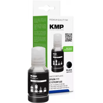 KMP EcoFill čierna atramentová fľaša pre Epson 111 (T03M140) – 127 ml, pigmentový atrament, 6 000 strán 1649,1001