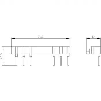 Siemens SIRIUS 3RA2913-3DA1 prepojovací modul pre kombinácie reverzačných stýkačov, S00/S0, skrutková svorka, horná montáž