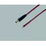 BKL Electronic 075143 nízkonapäťový spojovací kábel, DC konektor samec 5,5 x 2,1 mm na voľné konce, 30 cm, čierny