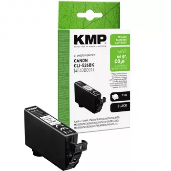KMP kompatibilná čierna atramentová náplň pre Canon CLI-526 BK (1513, 4011)