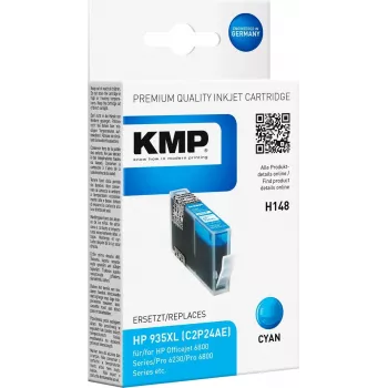 KMP H148 High Yield kompatibilná azúrová atramentová náplň pre HP OfficeJet 6812, 6815, 6820, 6822, 6825, Pro 6235 (15 ml, 825 strán) 1744,0003