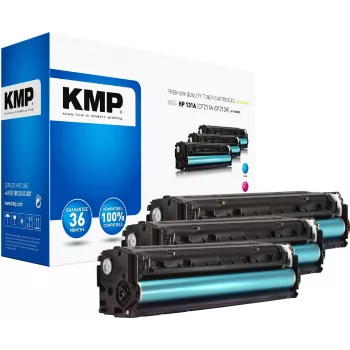 KMP 1236,0030 kompatibilné tonerové náplne multi-pack pre HP LaserJet Pro 200 color M251n/M251nw - azúrová, purpurová, žltá (balenie 3 ks, po 1800 strán)