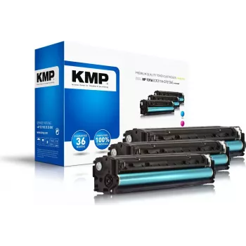 KMP 1236,0030 kompatibilné tonerové náplne multi-pack pre HP LaserJet Pro 200 color M251n/M251nw - azúrová, purpurová, žltá (balenie 3 ks, po 1800 strán)