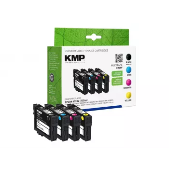KMP MULTIPACK E201V - balenie 4 ks - čierna, žltá, azúrová, purpurová - kompatibilná - atramentová náplň (alternatíva k: Epson 603XL) (1650,4005)