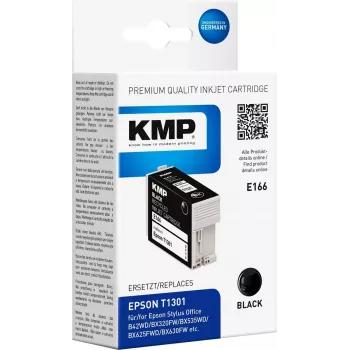 KMP E166 čierna kompatibilná atramentová kazeta pre Epson Stylus Office & WorkForce (25 ml, High Yield, náhrada T1301) 1618.4001