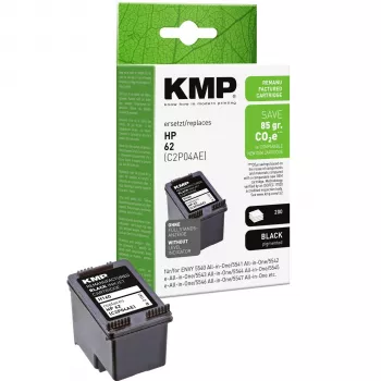KMP H160 čierna kompatibilná atramentová kazeta pre HP 62 (4 ml, C2P04AE) 1741.4801