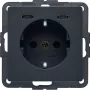 HAGER BERKER 48156086 Schuko zásuvka s USB-C PD 20W nabíjačkou, polárna biela matná
