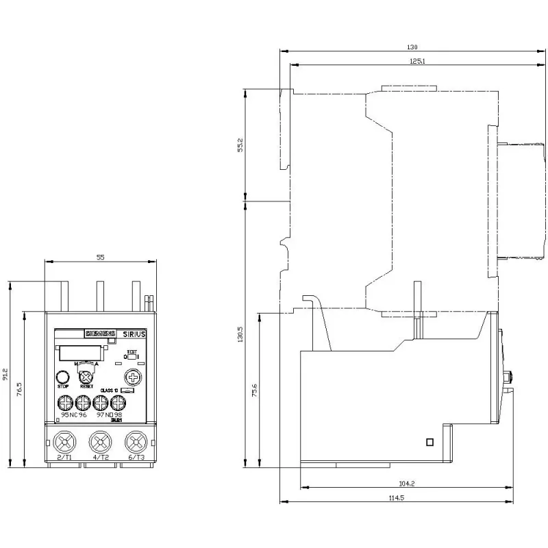 SIEMENS SIRIUS 3RU2136-4EB0 tepelné nadprúdové relé 22-32 A trieda 10