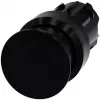 Siemens SIRIUS ACT hríbový tlačidlový predný prvok, plast, čierny, 22 mm, 40 mm ovládač, aretovateľný, odistenie potiahnutím 3SU1000-1AD10-0AA0