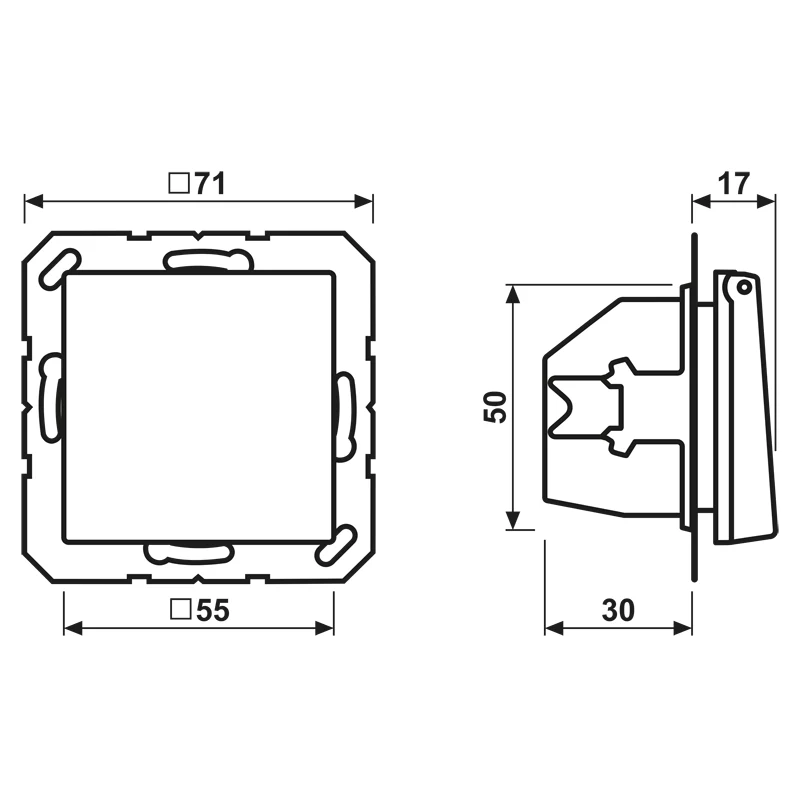 JUNG A 1520 BF KL CH SCHUKO zásuvka 16 A 250 V s krytom, termoplast lakovaný, séria A, šampanská