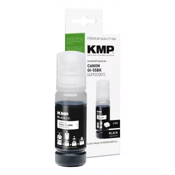 KMP PRINTTECHNIK kompatibilná náplňová atramentová fľaša pre Canon GI-55BK (6292C001), čierna, 70 ml 1587,0001