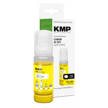 KMP náplňová atramentová fľaša pre Canon GI-55Y žltá 70 ml 1587,5009