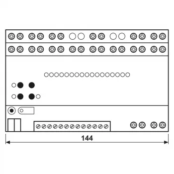 JUNG 2590M1SR KNX Multistation Universal, DIN lišta, 8 TE