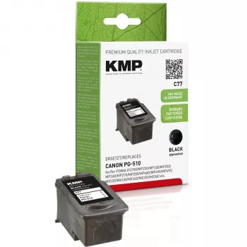 KMP C77 čierna kompatibilná atramentová kazeta 9 ml pre Canon PIXMA MP230 MP237 MP252 MP258 MP270 MP282 MP499 MX350 MX360 MX410 MX420 1511.4001