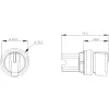 Siemens SIRIUS ACT otočný volič predný prvok, biela, 2 polohy, 22mm 3SU1002-2BN60-0AA0