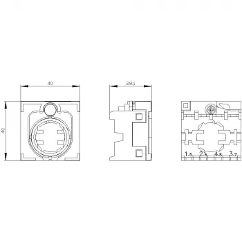 Siemens SIRIUS ACT držiak pre 4 ovládacie prvky, 22 mm, čierny plast, montáž do predného panelu, 3SU1500-0BA10-0AA0