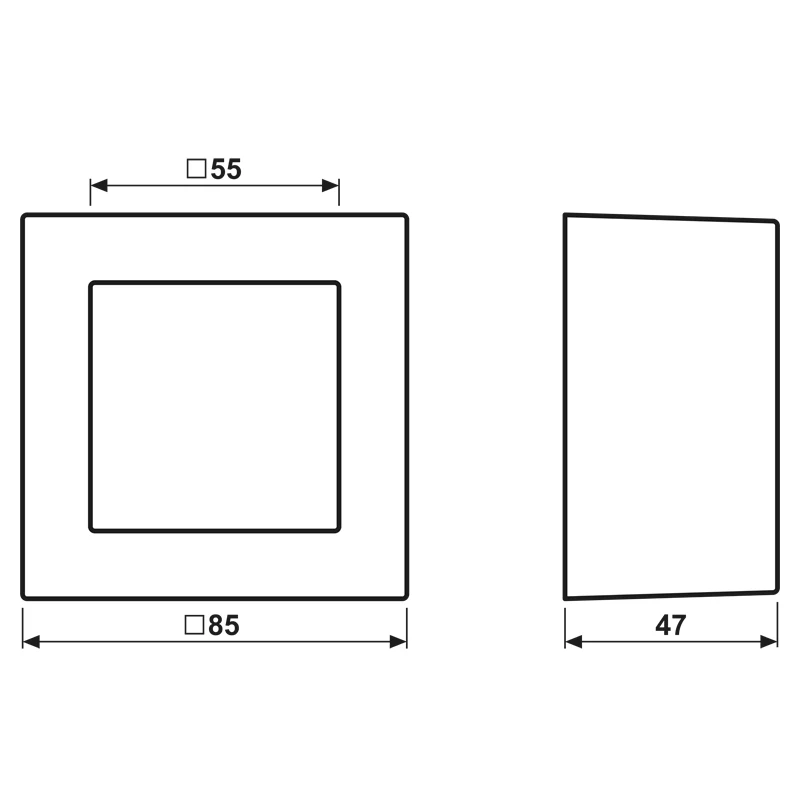 JUNG A 5581 BF A SWM nadomietková krytka 1-násobná, A CUBE, termoplast lakovaný, grafitovo čierna matná