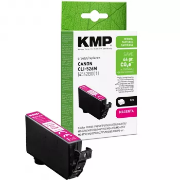 KMP purpurová atramentová kazeta kompatibilná s Canon CLI-526 M (1513,4006)