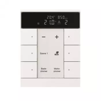 Busch-Jaeger izbový termostat s CO2 a vlhkostným senzorom, 6-násobný, SBC/U6.0.11-84 (2CKA006330A0009)