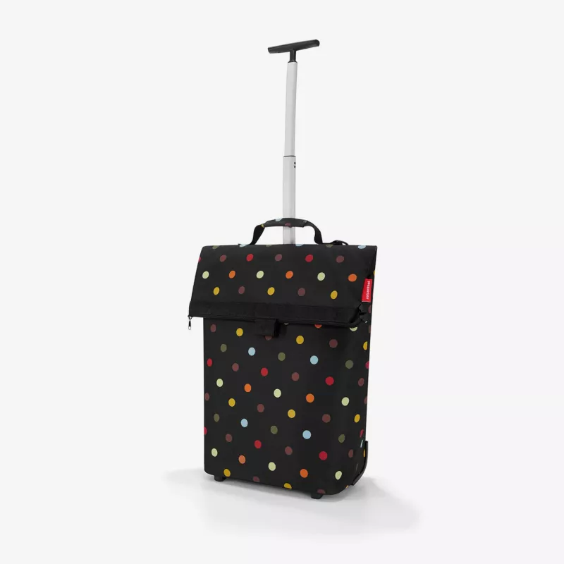 Reisenthel trolley M taška na kolieskach, polyester, čierna s bodkami, zmiešané farby, 2 kolieska (NT7009)