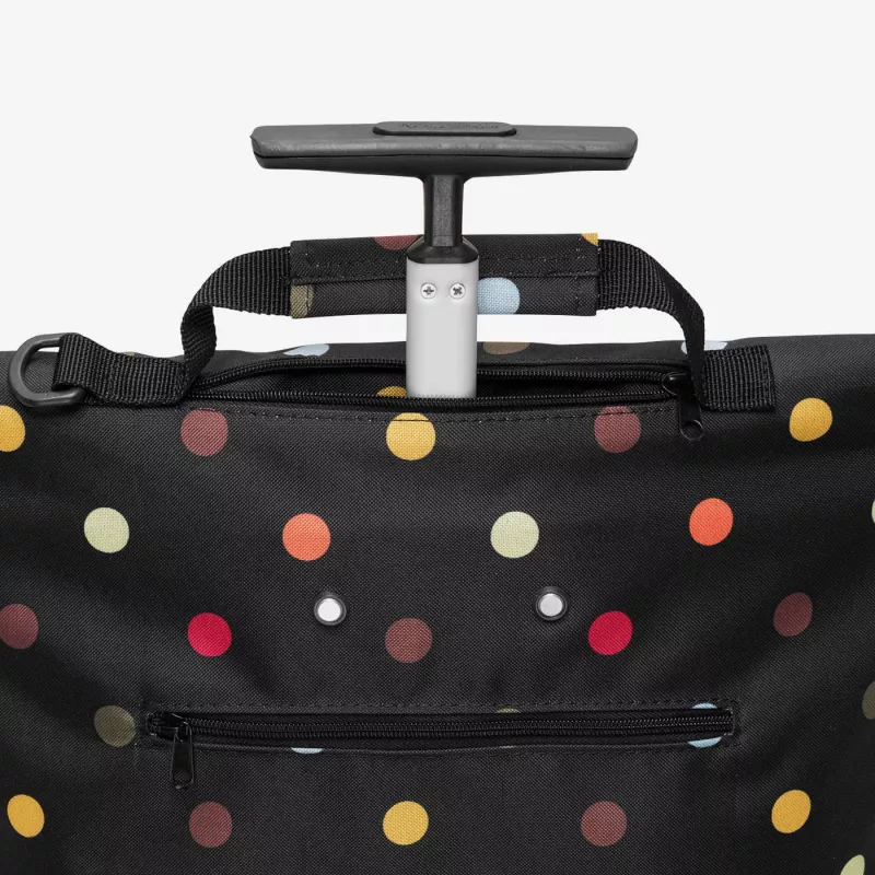 Reisenthel trolley M taška na kolieskach, polyester, čierna s bodkami, zmiešané farby, 2 kolieska (NT7009)