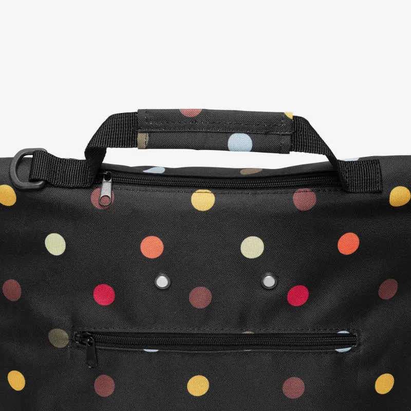Reisenthel trolley M taška na kolieskach, polyester, čierna s bodkami, zmiešané farby, 2 kolieska (NT7009)