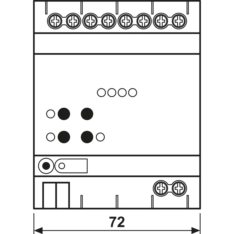 JUNG KNX DALI-2 aktor farba 4-násobný, DIN lišta, 4 TE, Secure (300041SDA2R)