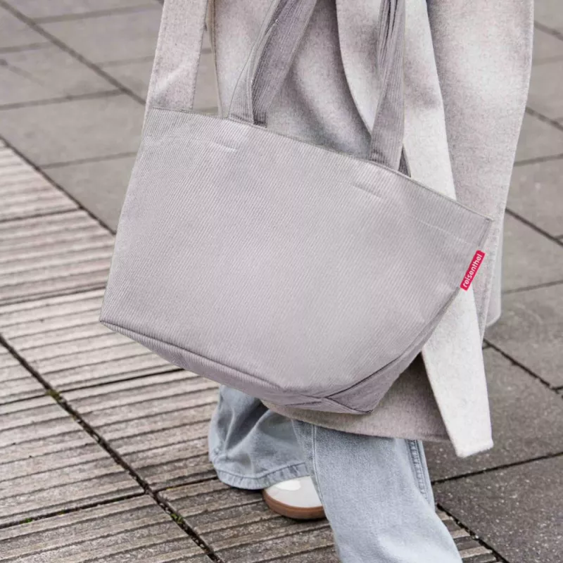 reisenthel shopper M nákupná taška polyester Cord Grey 15L ZS7084