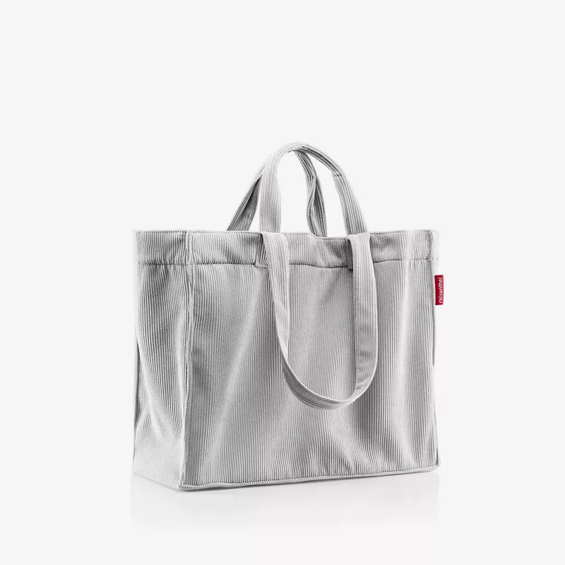 reisenthel Softshopper Cord Grey ramenná taška polyester 47x38,5 cm GR7084