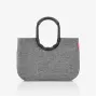reisenthel loopshopper L nákupný košík, Twist Silver, 25 l, hliníkový rám, polyester OR7052