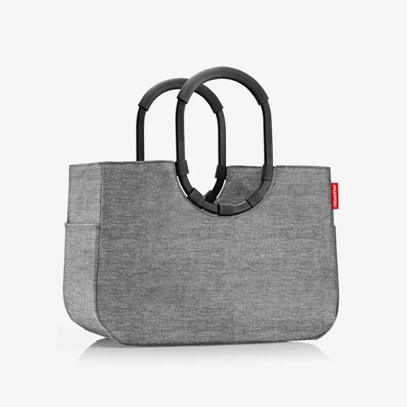 reisenthel loopshopper L nákupný košík, Twist Silver, 25 l, hliníkový rám, polyester OR7052