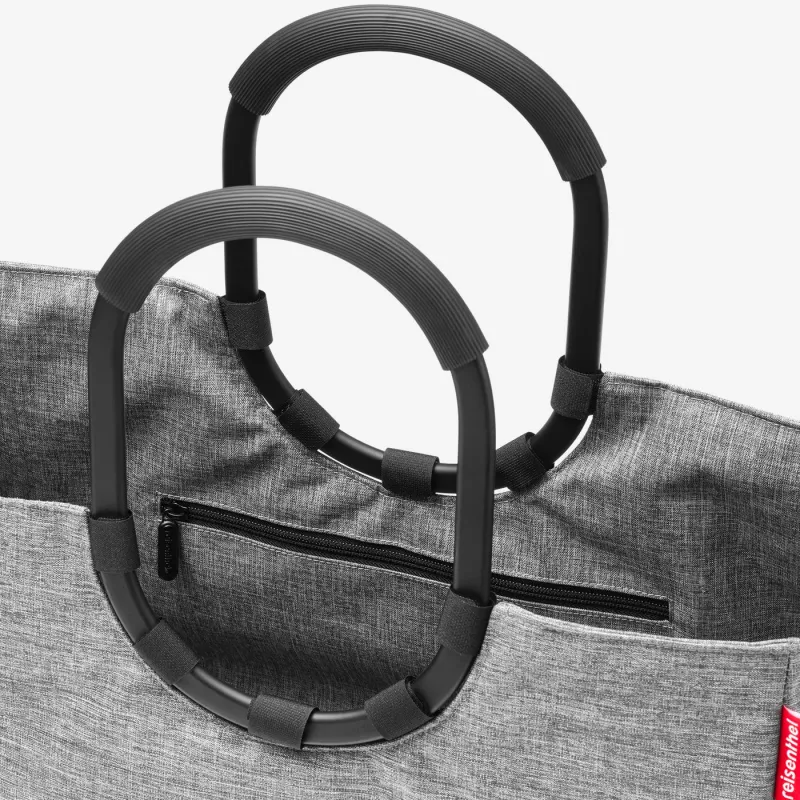 reisenthel loopshopper L nákupný košík, Twist Silver, 25 l, hliníkový rám, polyester OR7052