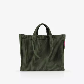 reisenthel Softshopper cord dark matcha GR5057 ramenná taška polyester 28 l