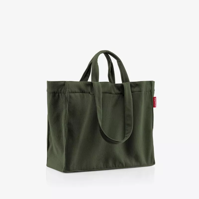 reisenthel Softshopper cord dark matcha GR5057 ramenná taška polyester 28 l