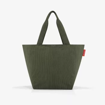 reisenthel Shopper M cord dark matcha nákupná taška ZS5057 - objem 15 litrov