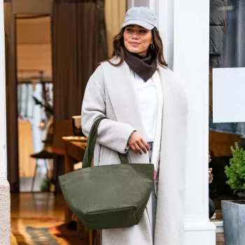 reisenthel Shopper M cord dark matcha nákupná taška ZS5057 - objem 15 litrov